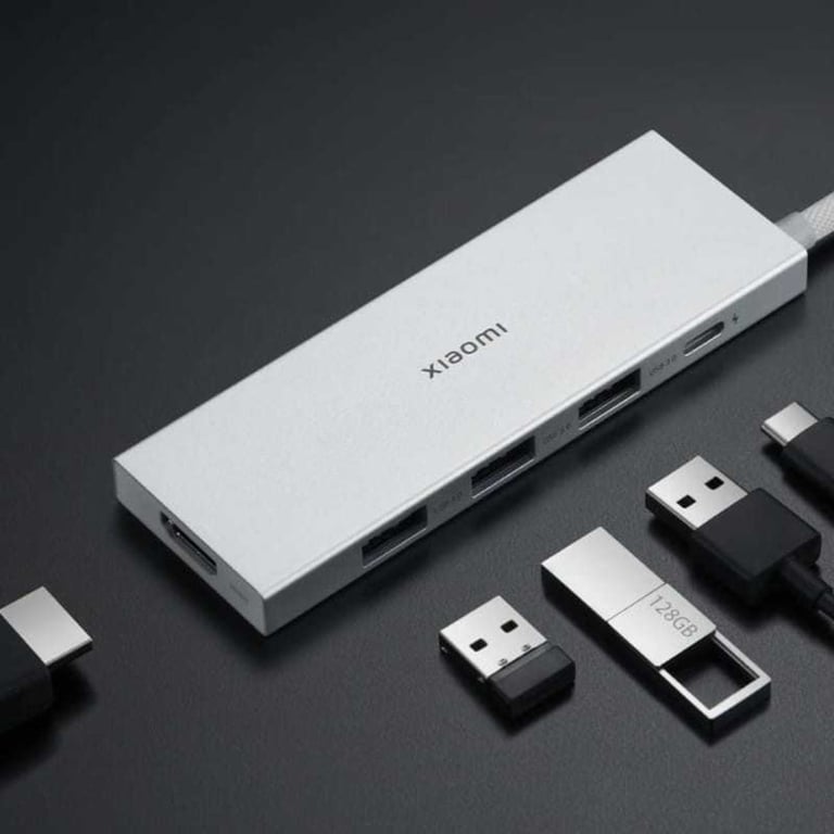 Xiaomi XMDS05YM station d'accueil Avec fil USB 3.2 Gen 1 (3.1 Gen 1) Type-A + Type-C Blanc - Neuf