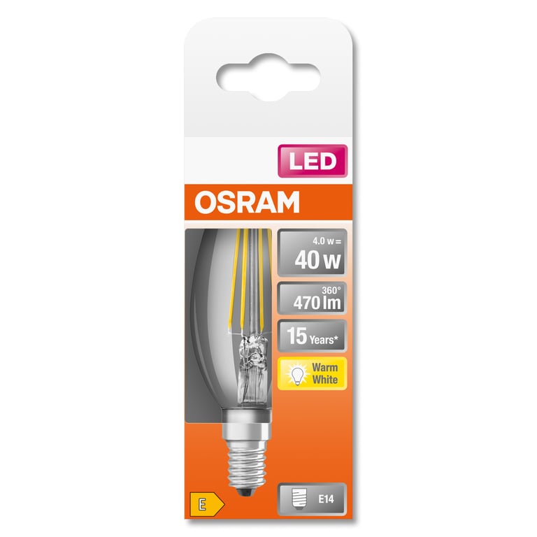 OSRAM Ampoule LED flamme verre dépoli E14 470lm chaud - vue 8