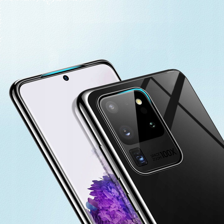 Coque Chrome Silicone pour SAMSUNG Galaxy S20 Ultra Contour Transparente Bumper Protection Gel Soupl