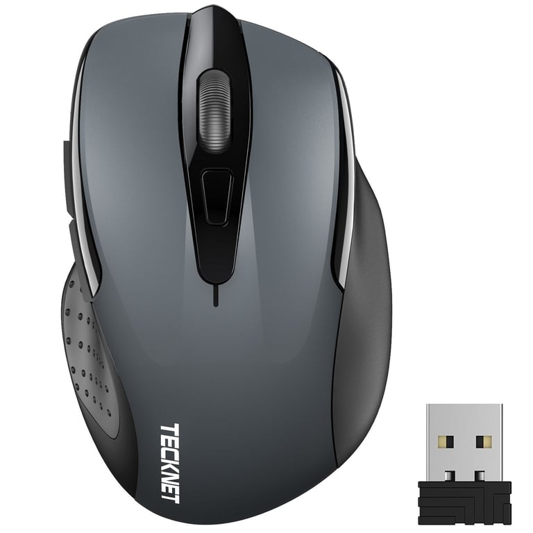 TECKNET M003 Souris ergonomique sans fil, 5 DPI réglables, connexion stable