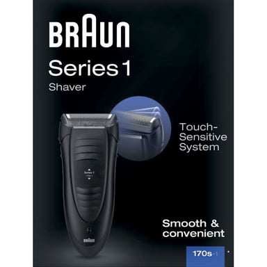 Braun Series 1-170 Afeitadora de rejilla Cortadora Negra afeitadora para hombre