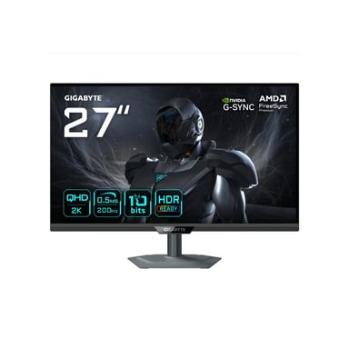 Écran gaming GIGABYTE G27Q20 27'' QHD 2560x1440 200Hz 0,5 ms HDR10 FreeSync Premium G-SYNC Compatible Noir