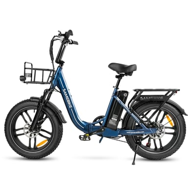 Bicicletta Elettrica SAMEBIKE C05 Pro - Motore 350W Batteria 36V13Ah Autonomia 35KM Freni a Disco Meccanici - Blu Scuro
