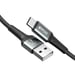 Câble USB 3.0 vers USB-C BWOO 1m noir - Charge rapide 60W - Nylon tressé et aluminium