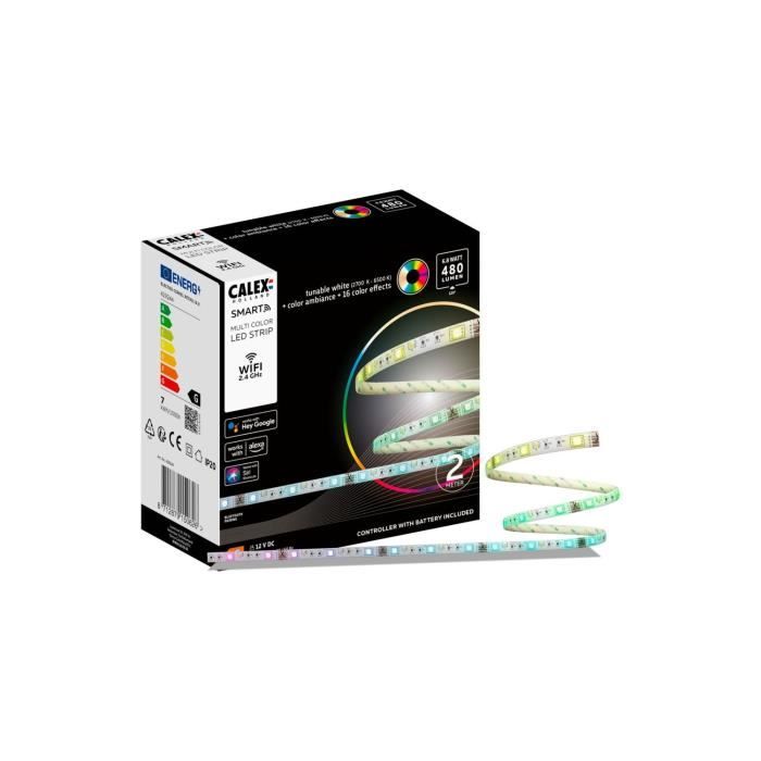 CALEX Smart LED Ruban 2M 480lm RGBCCT 2700 + Telecommande