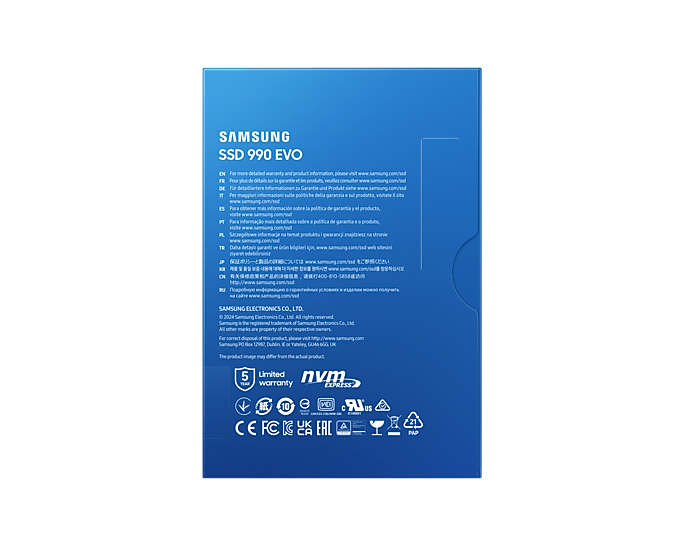 Samsung 990 EVO 1 TB M.2 PCI Express 4.0 NVMe V-NAND TLC