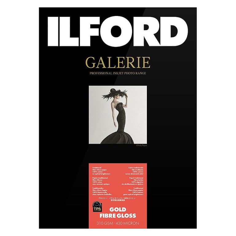 ILFORD papier GALERIE Prestige Gold Fibre Gloss 21x29,7cm (A4) 25 feuilles - Neuf