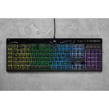 Corsair K55 RGB PRO USB Tastiera QWERTY francese nera