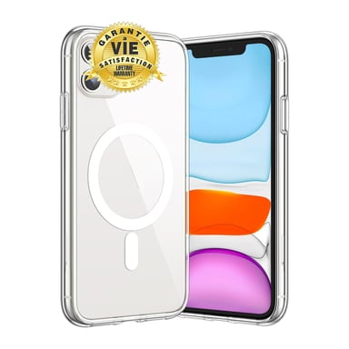 JAYM - Custodia Premium ultra-rinforzata per Apple iPhone 11 - Certificata 3 Metri di caduta? Garanzia a vita - Trasparente - 5 set di pulsanti colorati disponibili