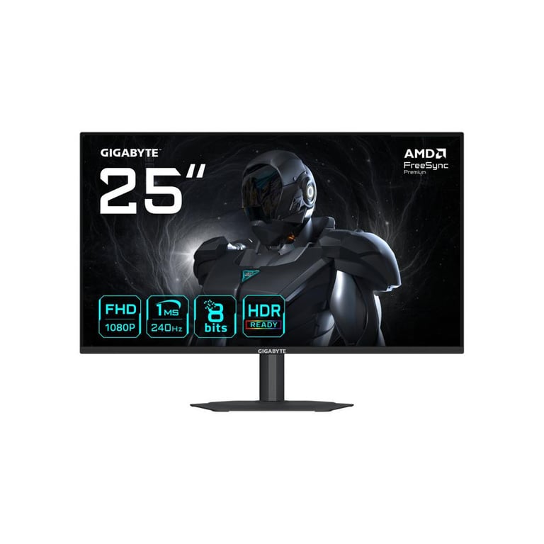Moniteur de jeu GIGABYTE G25F2A 25  FHD 240 Hz 1 ms HDR10 Noir - Neuf