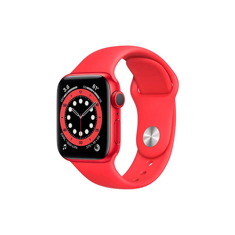 Apple Watch Series 6 (GPS + Cellulaire), 40mm Aluminium Rouge et bracelet  sportif Rouge - Apple