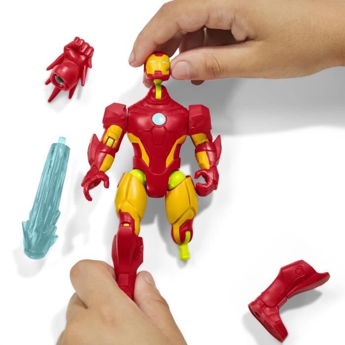 MixMashers Iron Man, figurine 12 cm personnalisable a mélanger et combiner avec accessoires, Marvel, des 4 ans - Neuf