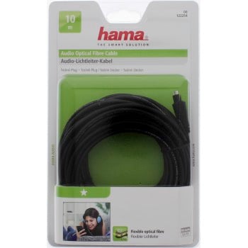 Hama 10m Toslink câble InfiniBand et à fibres optiques ODT Noir