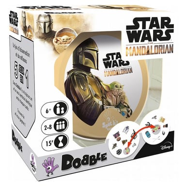 Jeu de cartes Dobble Star Wars Mandalorian - Amusement garanti pour toute la famille