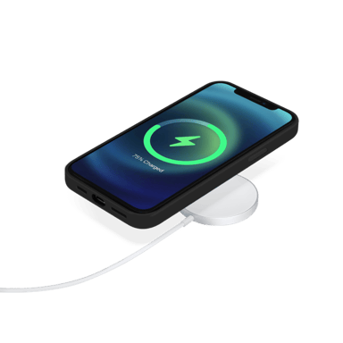 Coque antichoc magnétique en gel de silicone doux pour Apple iPhone 12 Pro Max, Noir satin