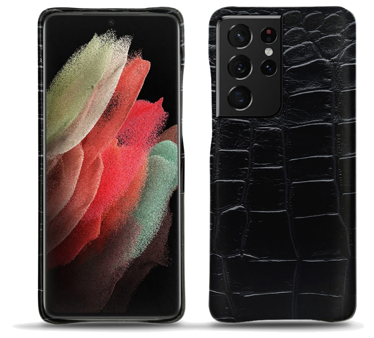 Coque cuir Samsung Galaxy S21 Ultra - Coque arrièreNoir