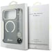 Custodia Guess IML Glitters Script Strap MagSafe per iPhone 17, nera