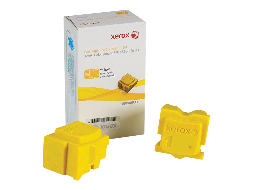 Cartouches d'encre Jaune Xerox 108R00933 Pack de 2 pour ColorQube 8570 8570DN 8570DT 8580 ADN 8580 ADNM 8580 AN 8580 ANM - vue 2