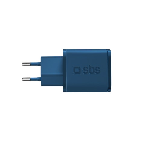 SBS TETRGAN1C20B chargeur d'appareils mobiles Casques, Haut-parleur portable, Smartphone, Smartwatch, Tablette Bleu Secteur Charge rapide Intérieure - Neuf