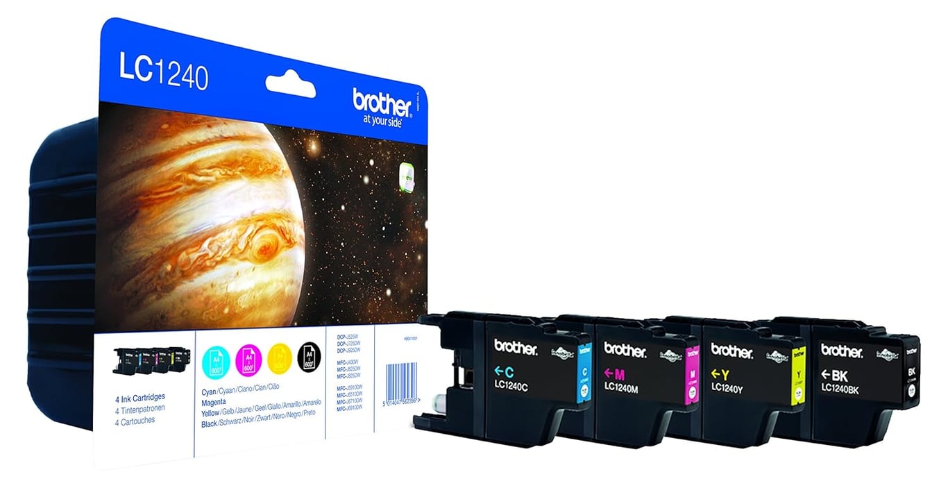 Brother LC1240 Value Pack jaune cyan original blister avec alarme acoustique / électromagnétique cartouche d'encre pour Brother DCP J525W DCP J725DW DCP J925DW MFC J825DW - vue 3