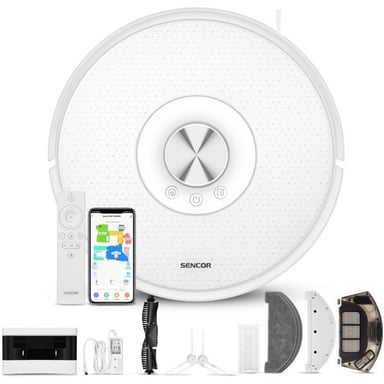 Robot Aspirador Fregador - SRV 9350WH - 4000 Pa - 200 min - 65 dB - Blanco