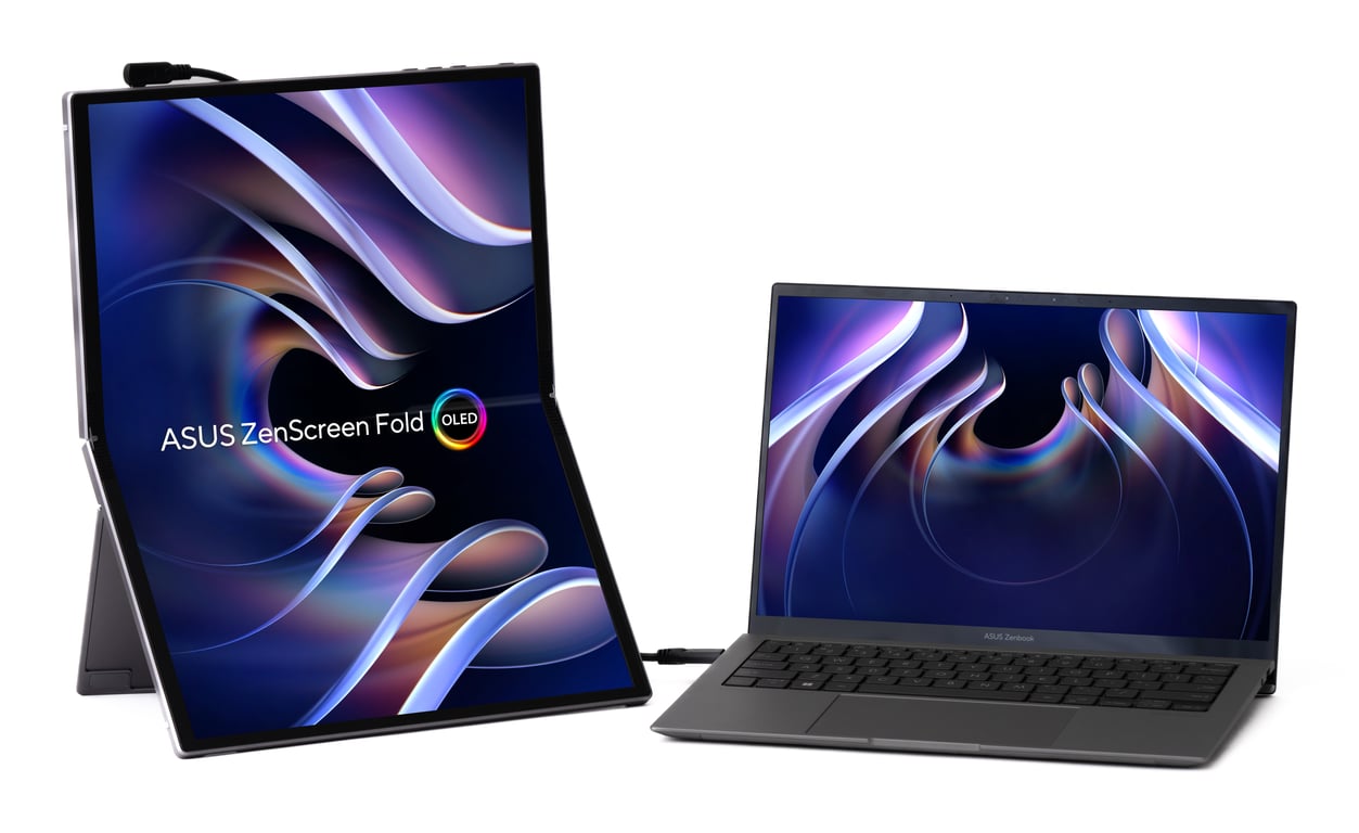 ASUS 17.3 OLED ZenScreen Fold OLED MQ17QH - vue 3