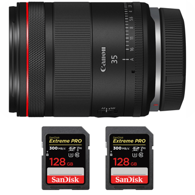 Objetivo Canon RF 35mm f/1.4 L VCM + 2 SanDisk 128GB Extreme PRO UHS-II + Ebook ''20 consejos para fotos que impactan''