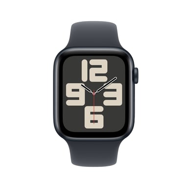 Apple Watch SE OLED 44 mm Numérique 368 x 448 pixels Écran tactile Noir Wifi GPS (satellite)