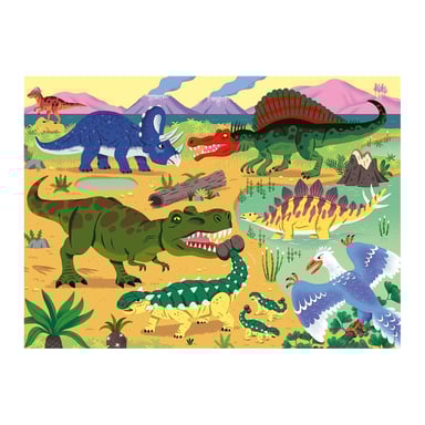 Puzzle educativo de 60 piezas: Dinosaurios del Cretácico para niños