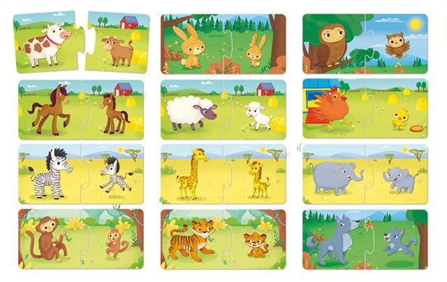 LISCIANI GIOCHI Carotina Baby Logic Mamans et leurs petits 32 cartes - vue 2