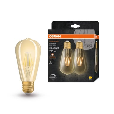LEDVANCE 4058075754713 bombilla LED Luz cálida 2400 K 6,5 W E27