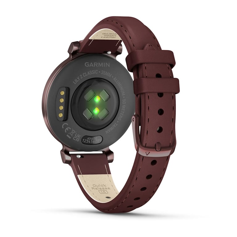 Garmin Lily 2 Classic 35.4 mm Numérique 240 x 201 pixels Écran tactile Bourgogne GPS (satellite) - Neuf