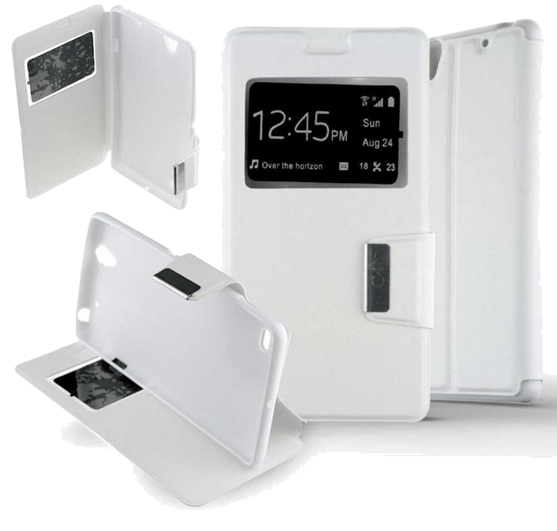 Etui Folio compatible Blanc Sony Xperia C4