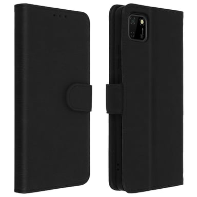 Funda Huawei Y5p Libro Billetera F. Soporte – Negro