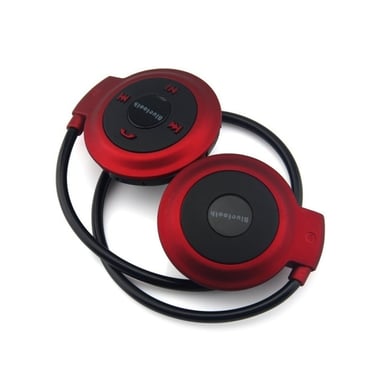 Casque Bluetooth Écouteurs Sans Fil Fm Batterie Autonomie 10 Heures Rouge YONIS