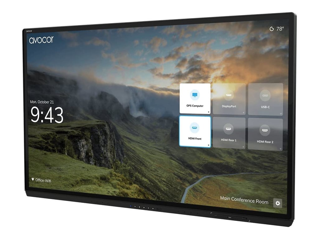 Avocor AVG 6560 tableau interactif 165 1 cm 65 3840 x 2160 pixels Écran tactile Acier brossé Neuf - vue 3