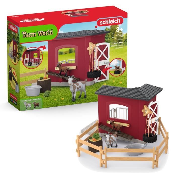 Figurine table pour chèvres Schleich 42726 Gamme Farm World - vue 2