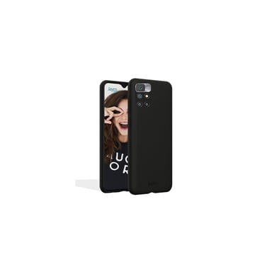 JAYM - Coque Silicone Premium Noire pour Xiaomi Redmi 10 -100% Silicone et Microfibre - Renforcée et Ultra Doux