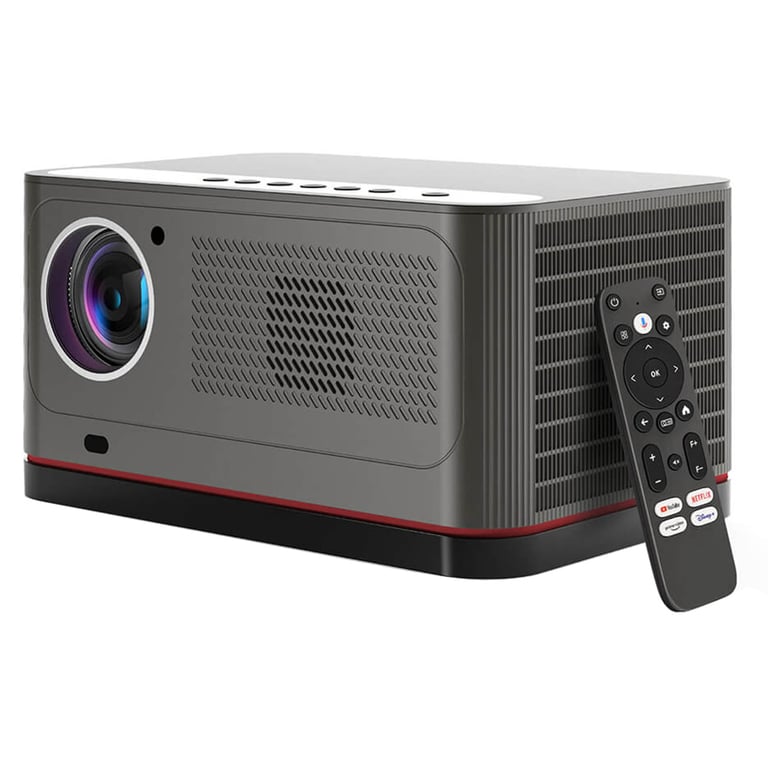 Etoe Whale Pro Projector Android TV, Native 1080P, 1500 Ansi, Décodage 4K, Mise Au Point Et Correction De Trapèze Automatiques, 2*10W Haut-Parleurs Stéréo, Wi-Fi Double Bande - Bon État