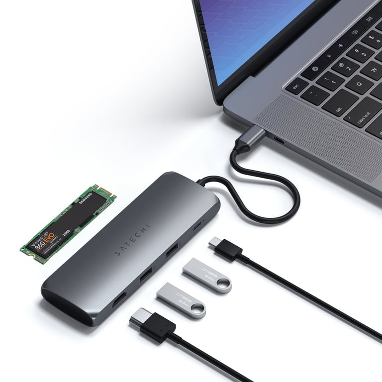 SATECHI Adaptateur USB C Hybrid multiport - vue 9