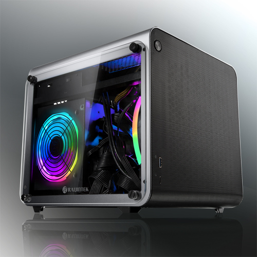 Raijintek METIS EVO TG Mini ITX Gehäuse Tempered Glass rot - vue 6