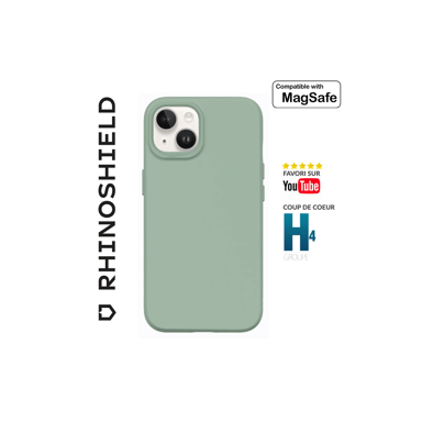 Custodia RhinoShield compatibile con [iPhone 15 Plus] SolidSuit compatibile con Magsafe - Custodia sottile con tecnologia di assorbimento degli urti e finitura Premium Mate - Verde Salvia