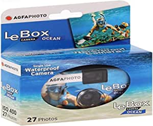 AGFA PHOTO 601020 - Appareil Photo Jetable LeBox Flash, 27 photos, Objectif Optique 31 mm - Bleu