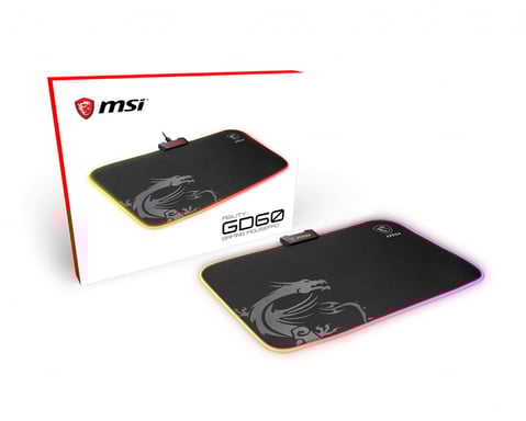 MSI AGILITY GD60 Tappetino per mouse da gioco nero, grigio