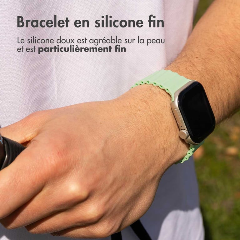 Bracelet Apple Watch 42mm Athletic en silicone - vue 6