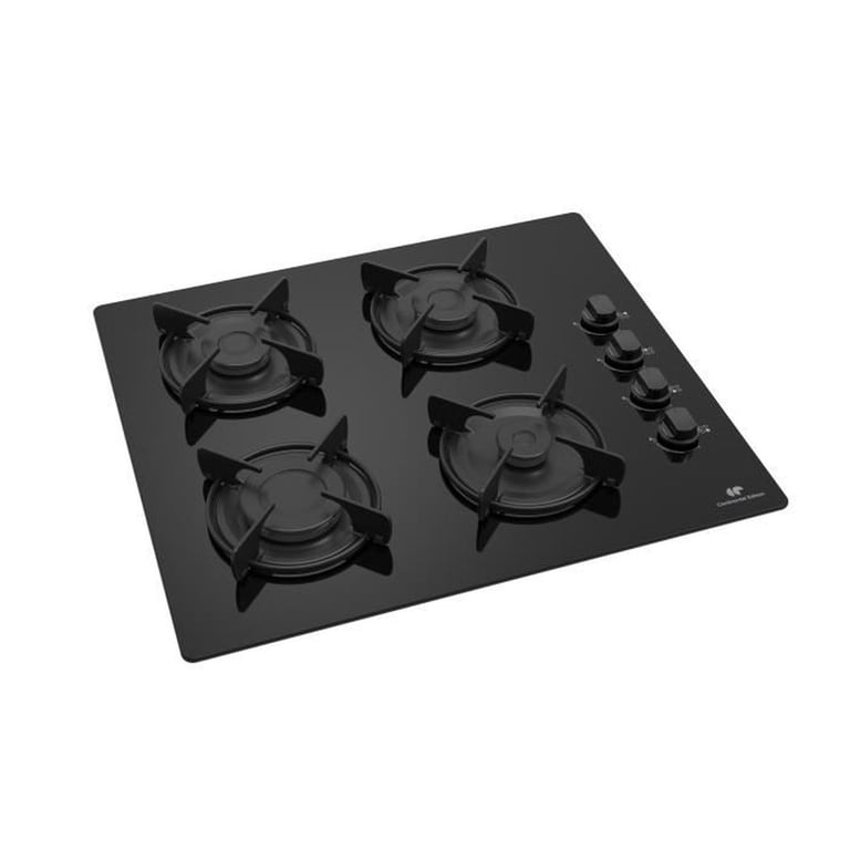 Table De Cuisson Gaz Continental Edison CECTG4VB1 – 4 Foyers Verre Trempé Noir - vue 7