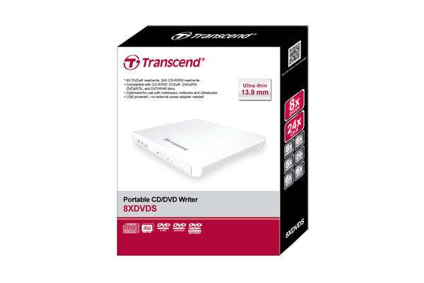 Transcend 8X DVDS W Lecteur de disque DVD±RW ±R DL /DVD RAM 8x8x5x USB 2.0 externe - vue 3