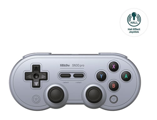 8BitDo SN30 Pro Gamepad effetto Hall grigio