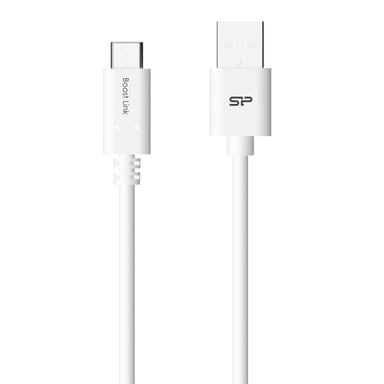 Silicon Power Boost Link PVC LK10AC cable USB USB 2.0 1 m USB A USB C Blanco