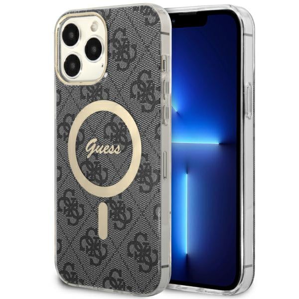 Guess 4G MagSafe - Coque pour iPhone 13 Pro Max (Noir) - 3666339126827